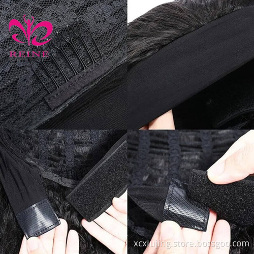 Best cuticle aligned virgin cheap remy natural virgin hair wigs,brazilian wholesale 100% human hair for black women headband wig